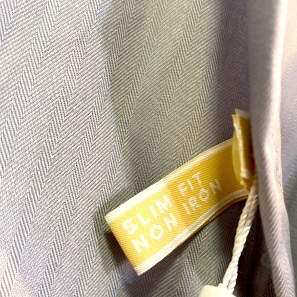 NWT Michael Michael Kors Steel Gray Slim Fit Non Iron Long Sleeve Button Down - Picture 6 of 12